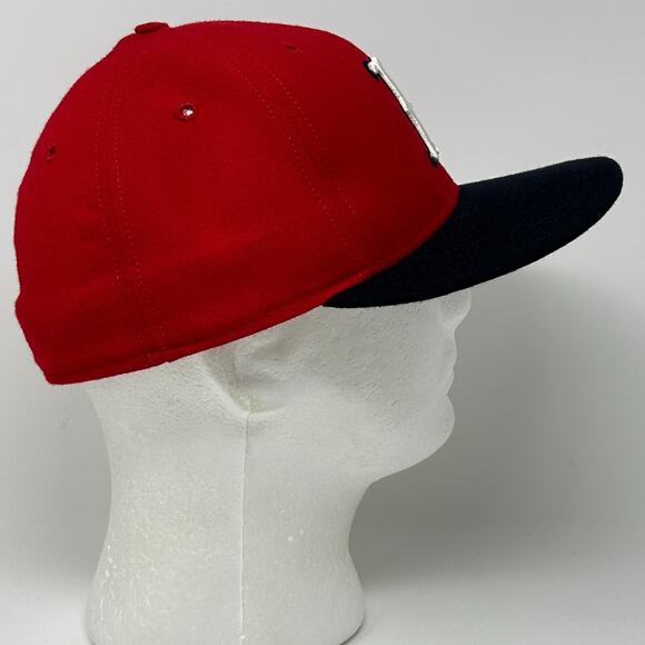 Vintage 90s Boston Red Sox Hat Baseball Cap New Era 5950 Wool USA Fitted 7 1/2 - Picture 8 of 10